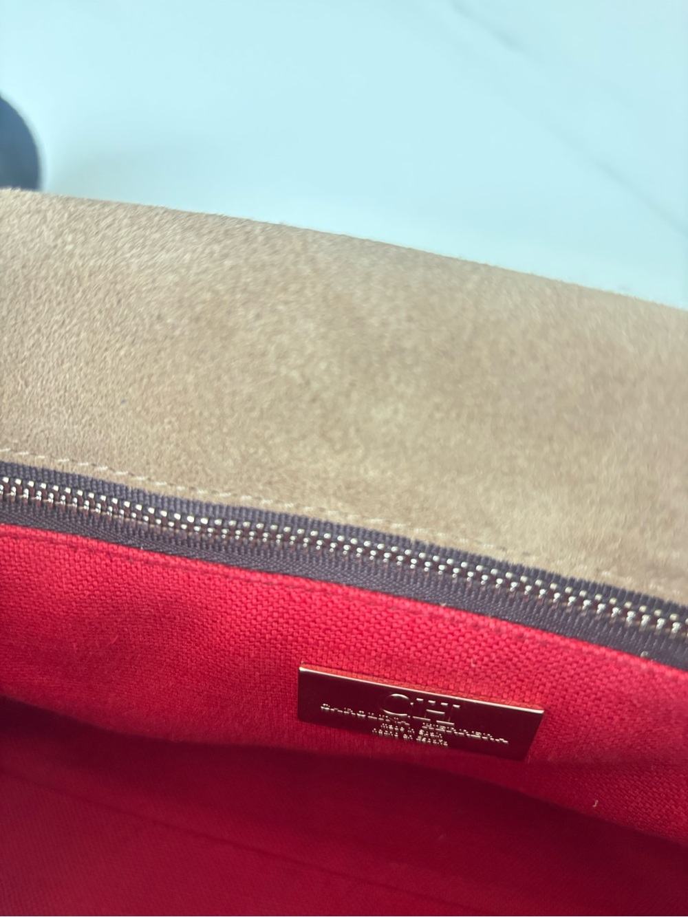 Carolina Herrera Beige & Black CH Monogram Crossbody Vintage - Picture 7 of 10